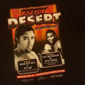 Vtg logo 7 de la hoya mayweather t shirt sz.xl